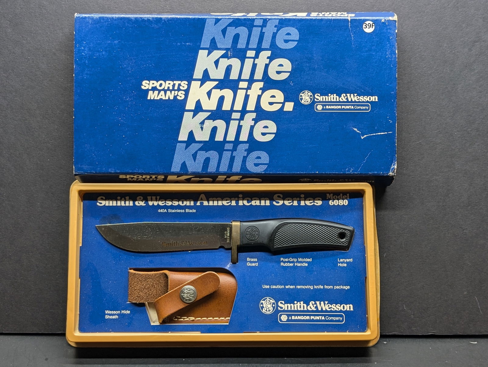 1981 Smith & Wesson American Series Model 6080- 440A Stainless Blade Made in USA w/ box & sheath (1 of 5)
