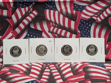 1989-S, 1990-S, 1992-S, & 2003-S Proof Jefferson Nickels