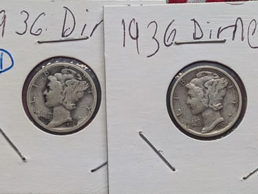 1936 & 1936-D Mercury Dimes