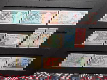10 Foreign Crisp/Unc, Notes, Great Art