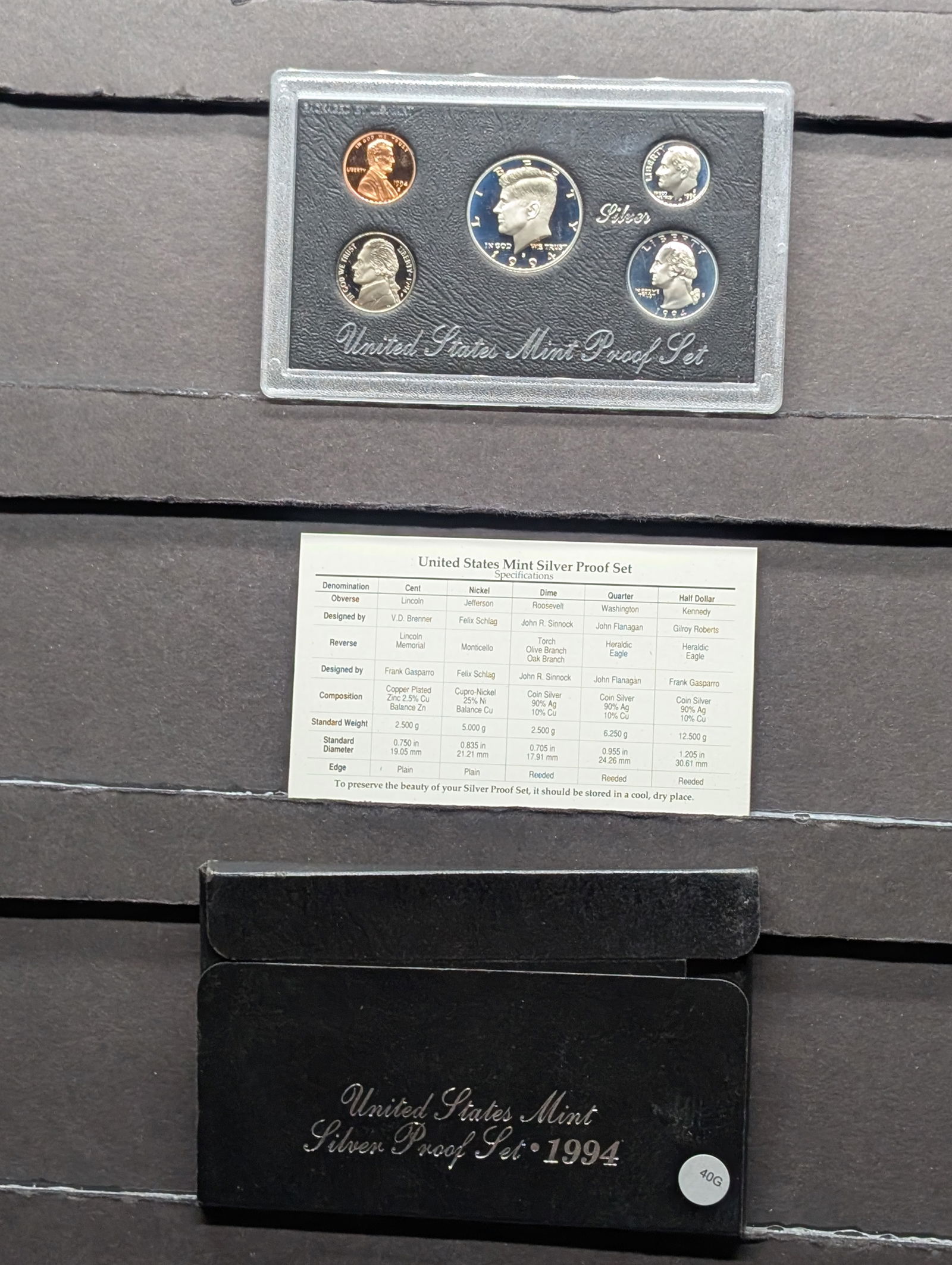 1994-S US Mint 90% Silver Proof Set. OGP (1 of 4)