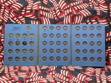 Canada Nickel Whitman Folder, 19 Coins Included, 1961-1978