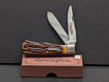Vintage 1991 Remington UMC R1178 MINI-TRAPPER Bullet Knife, Two Blades, EDC Collectible Mint, Stag