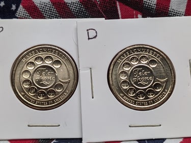 2020 P & D Uncirculated American Innovation Dollar, Massachusetts (MA)