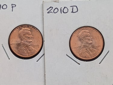 2010-P & 2010-D Lincoln Shield Cents