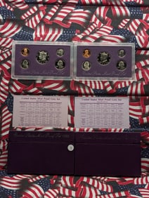 1991 -S &1990-S U.S. Mint Proof Set In OGP