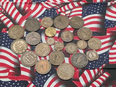 (22) Assorted WWII Era World Coins, 1939-1945