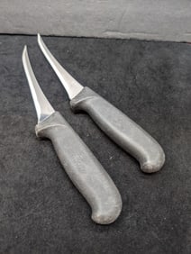 Two -Victorinox Fibrox Butchering Knives I-Forschner 6603.15 Stainless, Made In Switzerland.