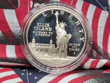 1986-S Statue of Liberty Commemorative Proof 90% Silver Dollar
