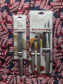 NEW Kitchen Aid Knives - New in Package Bread Knife, 8" Chef's Knife, 5.5" Serratedd Utility Knife &