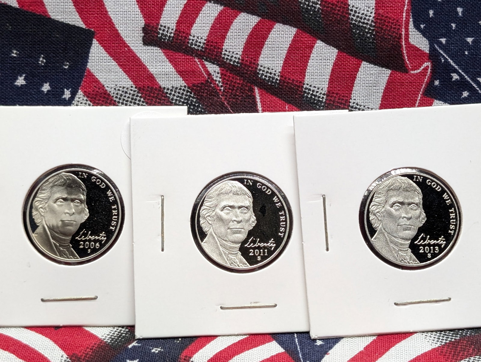 2006-S, 2011-S, & 2013-S Proof Jefferson Nickels: 2006-S, 2011-S, & 2013-S Proof Jefferson Nickels