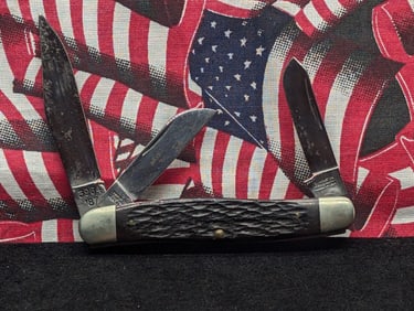 1987 Winchester 3964 Stockman Pocket Knife ? Vintage 3-blade stockman pattern with clip, sheepfoot,