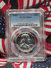 1959 Franklin Half Dollar, PCGS PR66