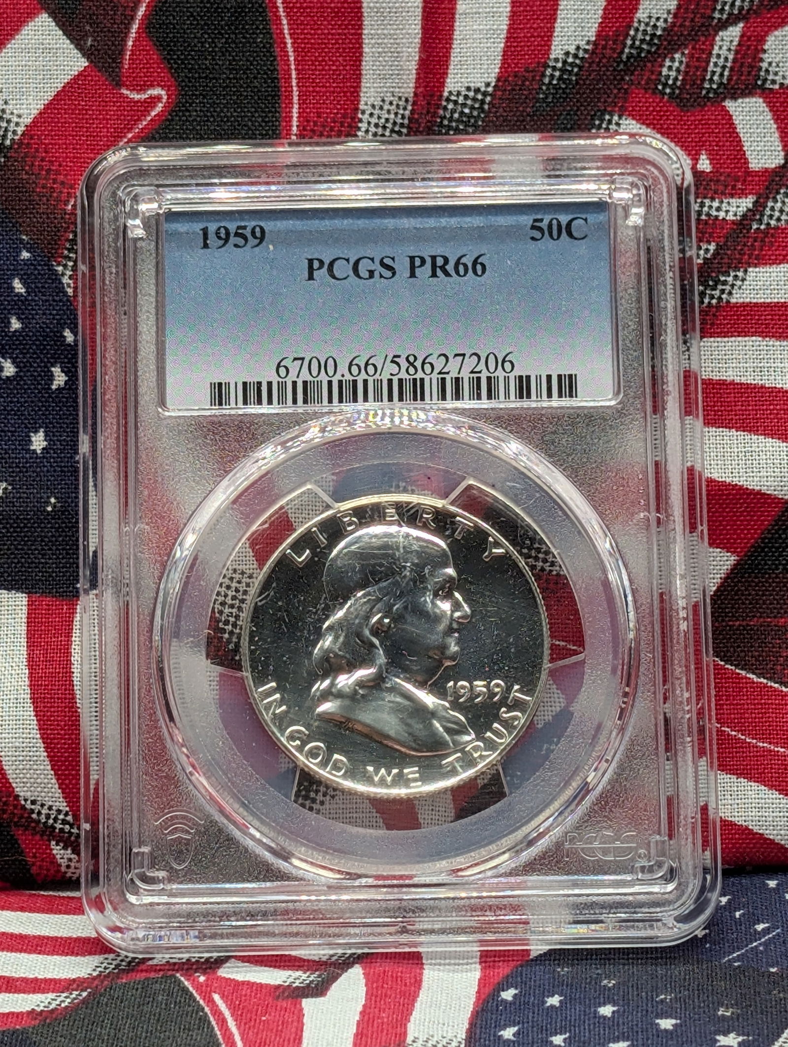 1959 Franklin Half Dollar, PCGS PR66 (1 of 4)