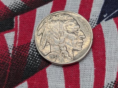 1937, XF-AU, Bold Details, Full Horn and Tail, Buffalo Nickel, 88 Years Old