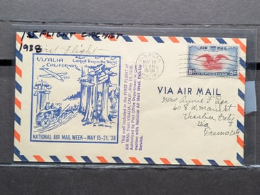1938 First Flight Cachet, Mint