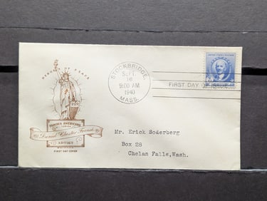1940 First Day Cachet "Heroes Of Peace", Mint