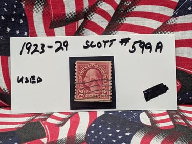 1923-29 Washington 2 Cent Stamp, Used, Scott # 599 A