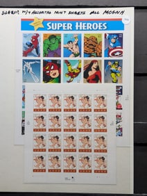 (4) U.S. Mint Stamp Sheets, All Mint, Original Gum, Never Hinged