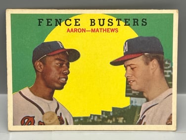 1959 Topps Fence Busters Hank Aaron/Ed Mathews #212