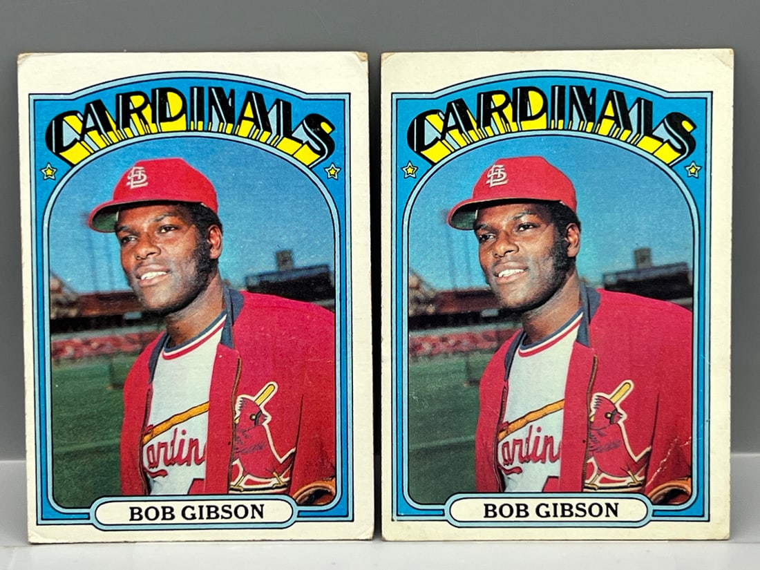 Lot Of (2)  1972 Topps #130 Bob Gibson - HOF - Cardinals (1 of 2)