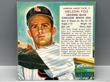 1953 Red Man #5 Nelson Fox - HOF - White Sox