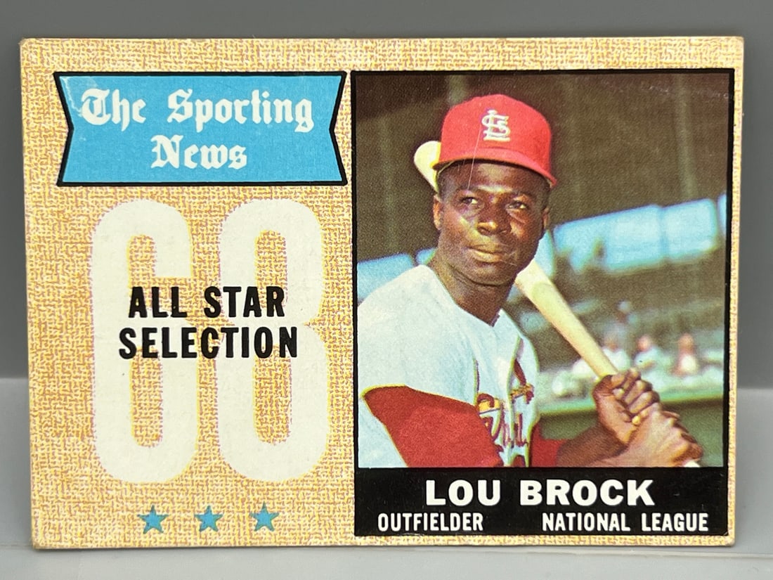 1968 Topps Lou Brock All Star #372: 1968 Topps Lou Brock All Star #372