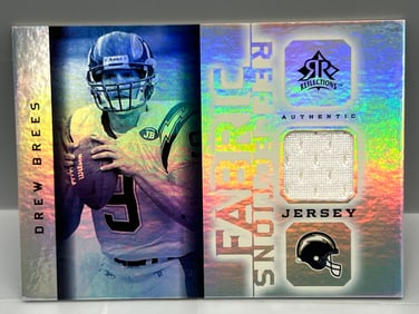 2005 Upper Deck Reflections Drew Brees Fabric Reflections Game Used Jersey Relic
