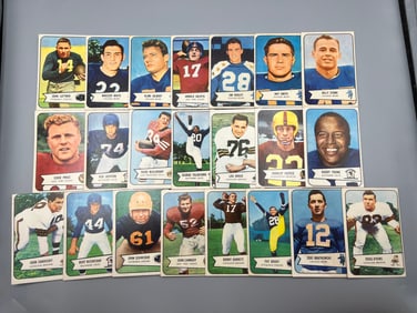 Lot of (22) 1954 Bowman Football Cards W/ Stars - Varying Conditions