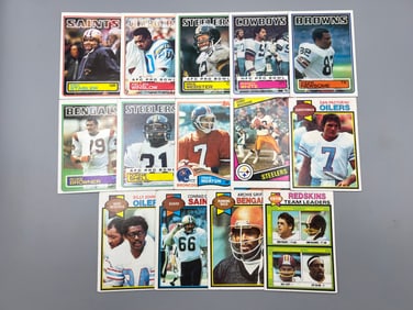 Lot of (14) 1970s & 80s Topps Football Cards W/ Stars - Varying Conditions