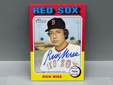 2024 Topps Heritage Rick Wise Real Ones Autograph - 1975 Red Sox World Series Game 6 Winning Pitcher