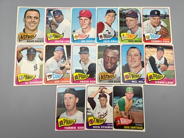 Lot of (15) 1965 Topps Baseball High Number Cards - Varying Conditions