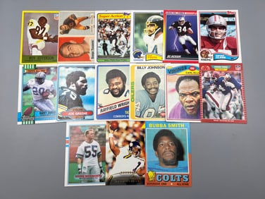 Lot of (15) Assorted Football Cards W/ Many Stars - Varying Conditions - Barry Sanders, Bo Jackson,