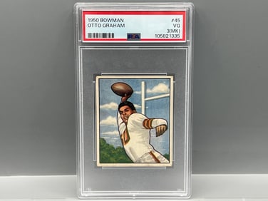 1950 Bowman Football #45 Otto Graham PSA 3 (MK) - HOF - Rookie
