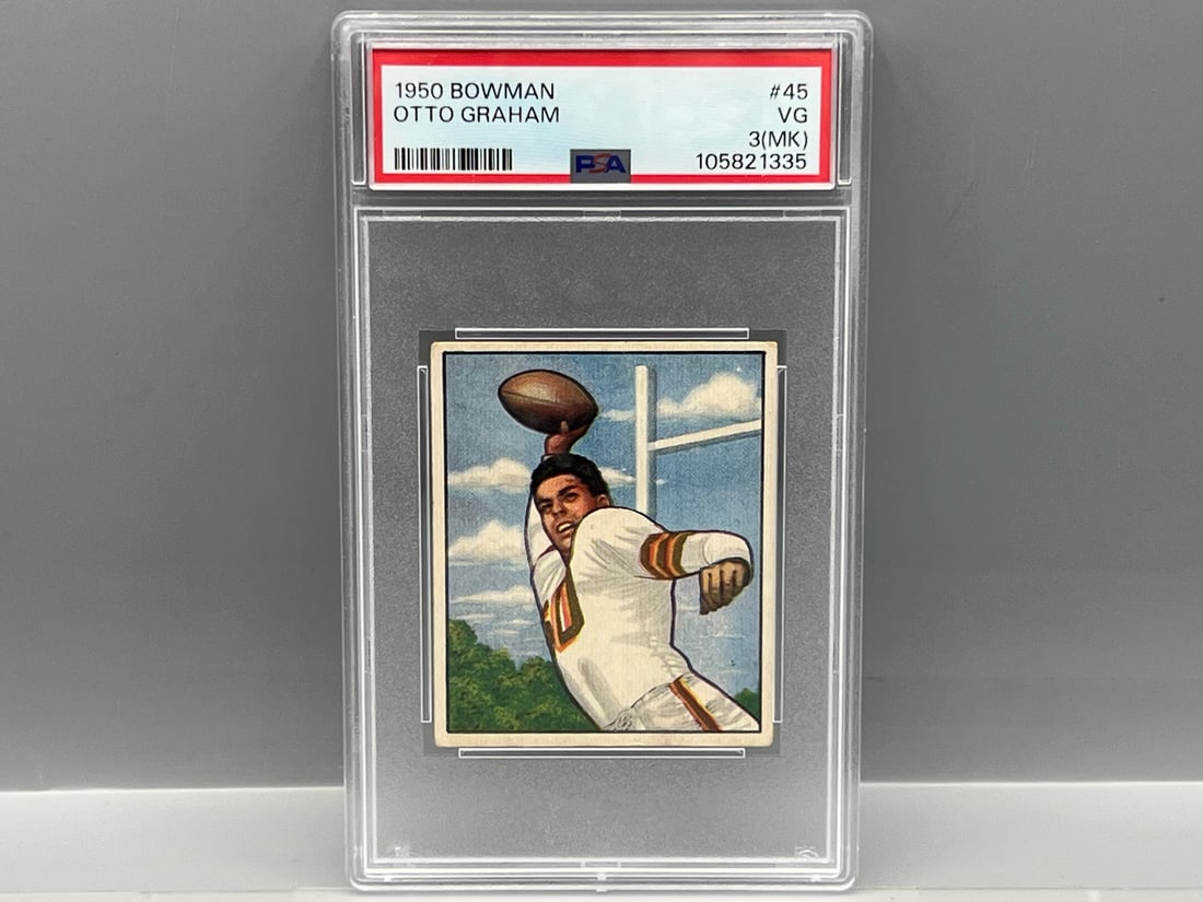 1950 Bowman Football #45 Otto Graham PSA 3 (MK) - HOF - Rookie (1 of 2)