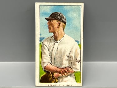 1909-11 T206 Fred Merkle Throwing - Sweet Caporal - Measures short