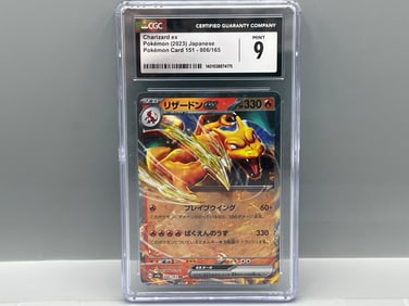 2023 Pokemon SV 151 Japanese Charizard EX #006/165 CGC Mint 9