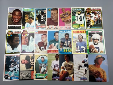 Lot of (21) Assorted Vintage Football Cards W/ Stars - Varying Conditions