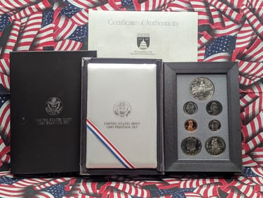 1989-S U.S. Mint Prestige Set in OGP w/ COA - Includes Congressional Commemorative 90% Silver