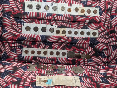 Large Grab Bag of Various Dated Vintage U.S. Coins Including Silver & Some Better Dates.