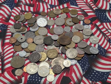 Bag of 1.3 Lbs. of Various Vintage & Modern World Coins.