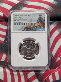 2021-P Crossing the Delaware Quarter - NGC MS68.