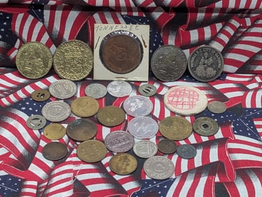 Grab Bag of Various Vintage & Modern Tokens.