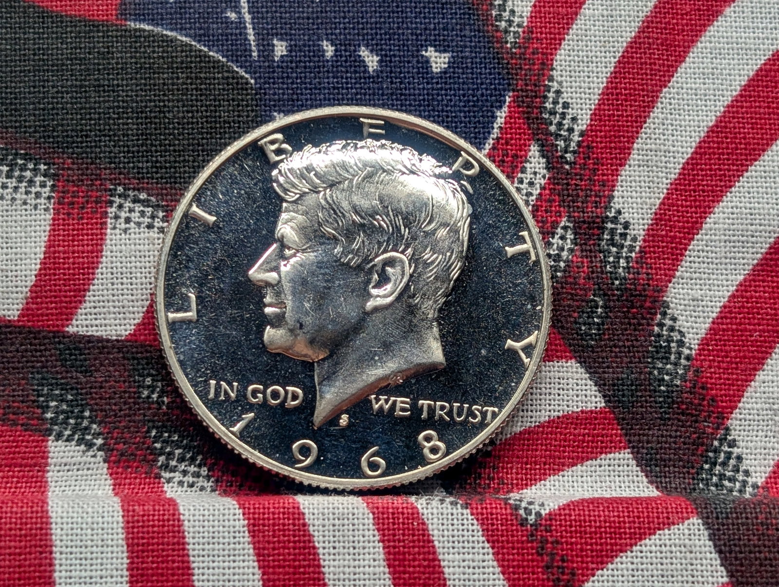 1968-S PROOF Kennedy Silver Half Dollar. (1 of 2)