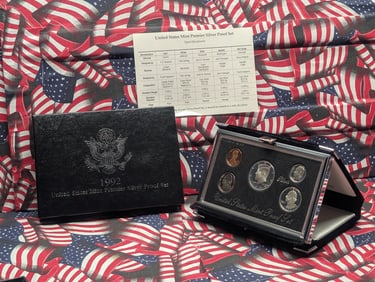 1992-S U.S. Mint Premier Silver Proof Set in OGP w/ COA.