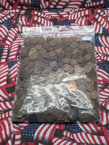 Bag of 1,000 Lincoln Wheat Cents.