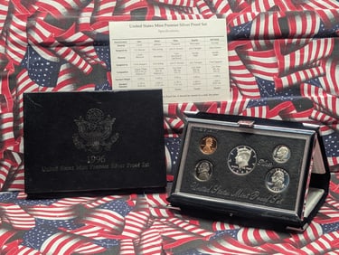 1996-S U.S. Mint Premier Silver Proof Set in OGP w/ COA.
