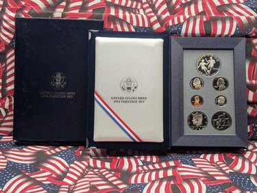 1994 U.S. Mint Prestige Set in OGP - Includes World Cup USA Commemorative Silver Dollar.