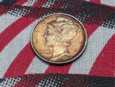 1941 Mercury Silver Dime w/ Nice Toning *GEM BU*.