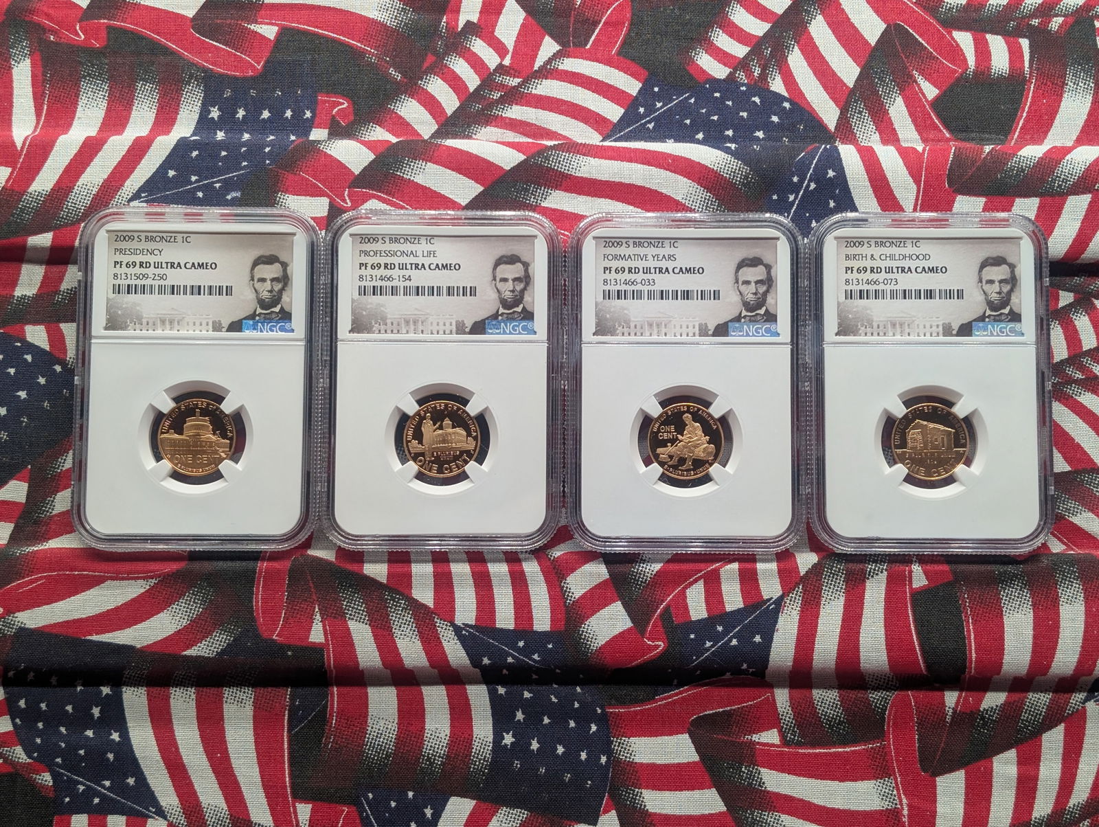 (Set of 4) - 2009-S PROOF Lincoln Bronze Bicentennial Cent Collection - All NGC PF69 RD ULTRA CAMEO, (1 of 12)